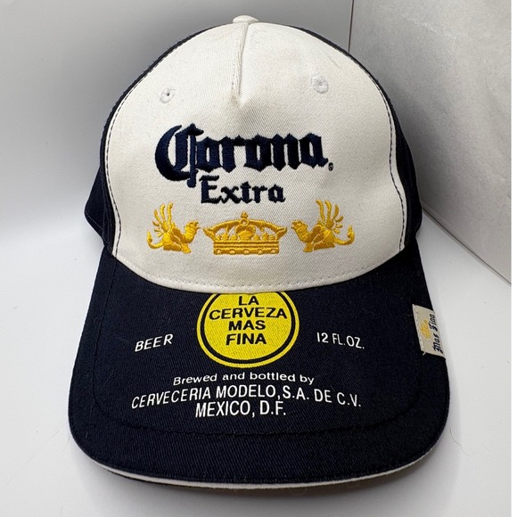 Concept One Other - Corona Extra Mas Fina Navy Blue White Embroidered Adjustable Baseball Hat Cap
